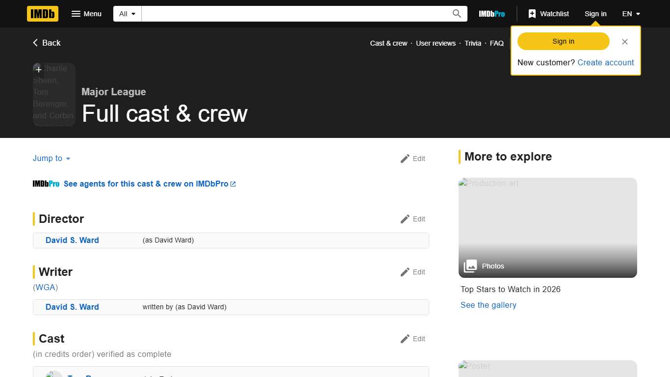 Major League (1989) - Full cast & crew - IMDb